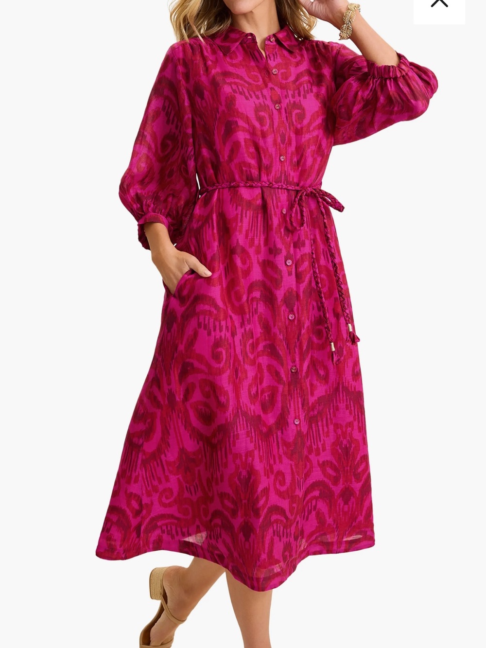 Tommy Bahama Seaside Ikat Midi Dress S